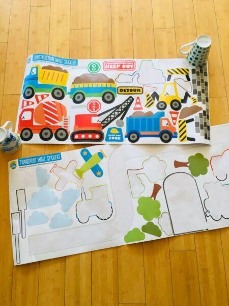Boys wall stickers - construction theme
