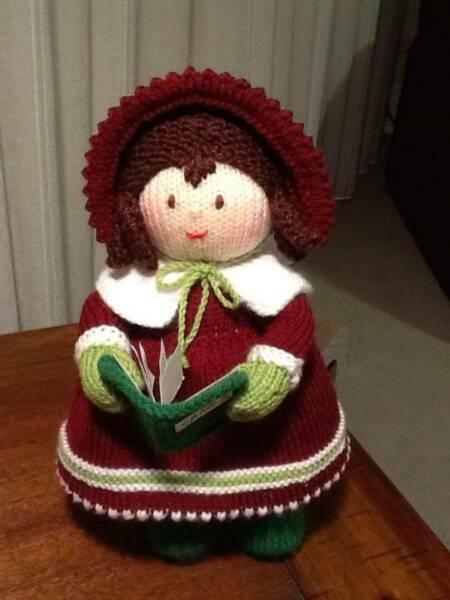 Knitted Doll - Christmas Carol