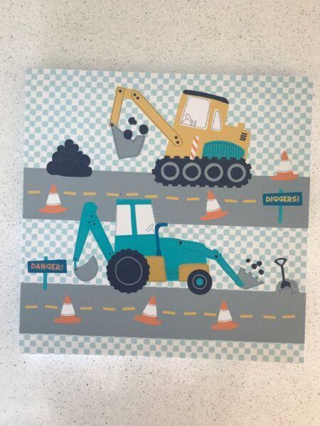 Kids Digger Canvas Picture