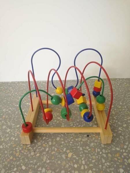 Wooden bead maze / bead roller coaster