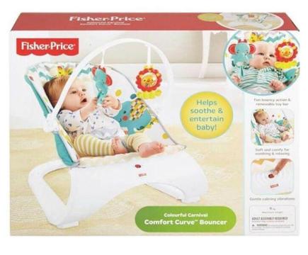 BRAND NEW Fisher Price Colourful Carnival Comfort Curve Bouncer