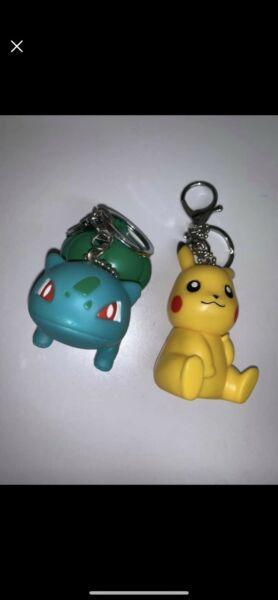 Pikachu and bulbasaur keychain