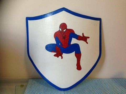 MARVEL TITAN HERO SPIDERMAN SHIELD AND CUP