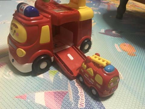 Vtech Fire Truck and little Fire Engine interactive play Toy Toot Toot