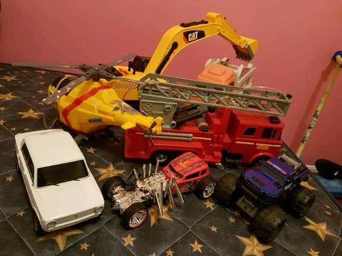 Trucks Helicopter Fire Engine Hot Wheels