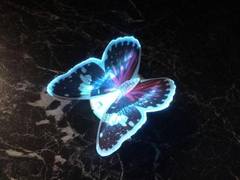 Light up butterfly, red, battery operated