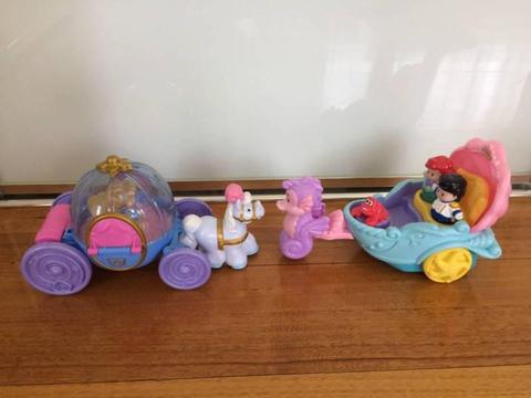 Little People Cinderella and Ariel carriages