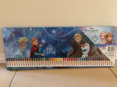 Disney frozen pencil colour in tin