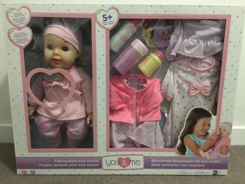 Brand new talking baby toy with outfits