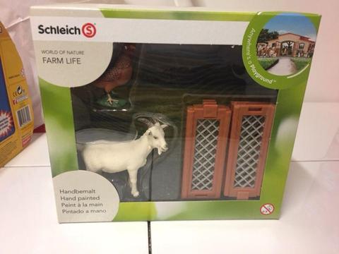 Schleich farm life goat hen fence NEW