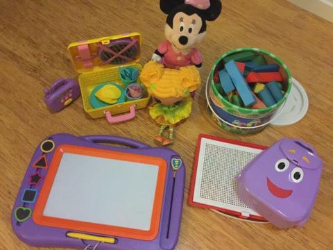 Girls toys, Minnie Mouse, Lalaloopsy, Dora, Fisher Price & more