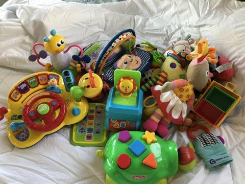 Assortment of baby toys- whole bag for $10