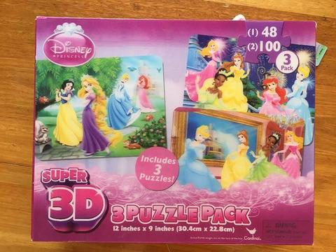 Disney Princess Jigsaw Puzzle 3 in 1 box