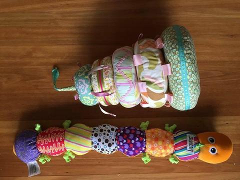 Baby toys soft Lamaze Worm and stacking donut tower