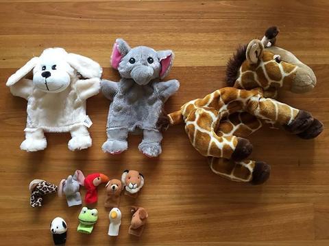 Hand Puppets and Finger Puppets bundle
