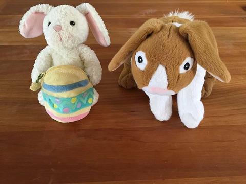 Soft toy rabbits Easter bunny