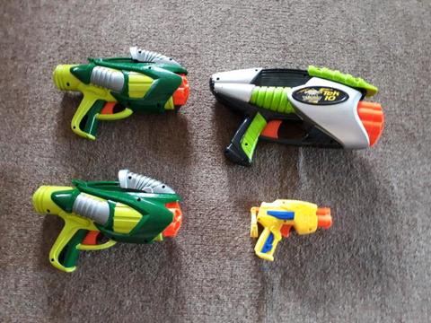 3 Air Blaster Dart Guns (like Nerf guns)