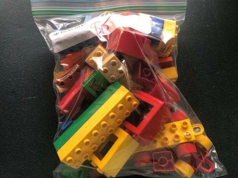 DUPLO LEGO Large zip lock bag of building blocks