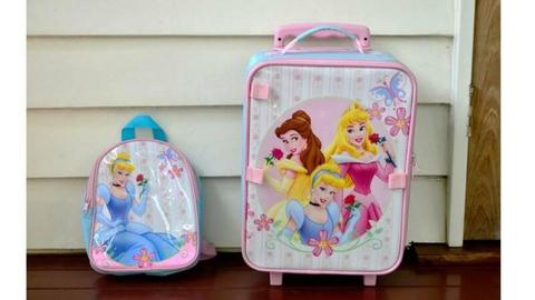 Disney Princess Luggage Trolley with Small Backpack