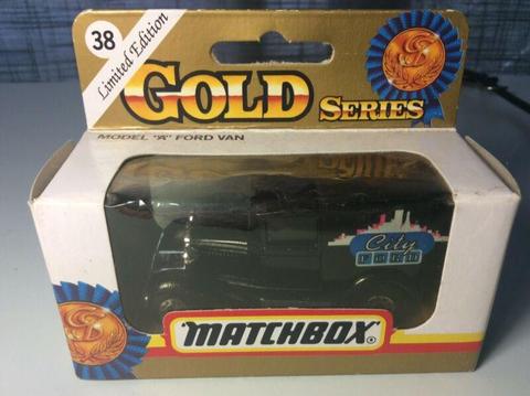 MATCHBOX GOLD MB38 - FORD MODEL A VAN - CITY FORD - UNOPENED BOX
