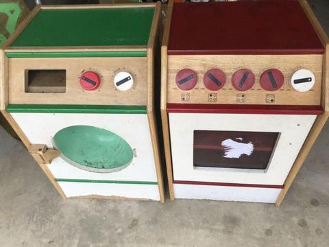 Kids Role Play Toy Oven & Washing Machine