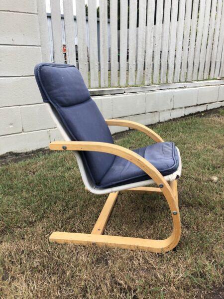 Toddler kids baby wooden lounge chair