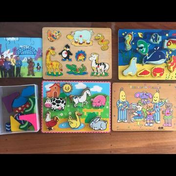 6 as New wooden puzzles for small children 1-4
