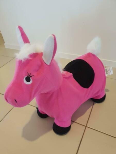 Inflatable pony ride on toy
