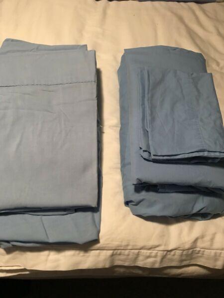 Single bed sheet sets - Polyester/cotton (4 sets)