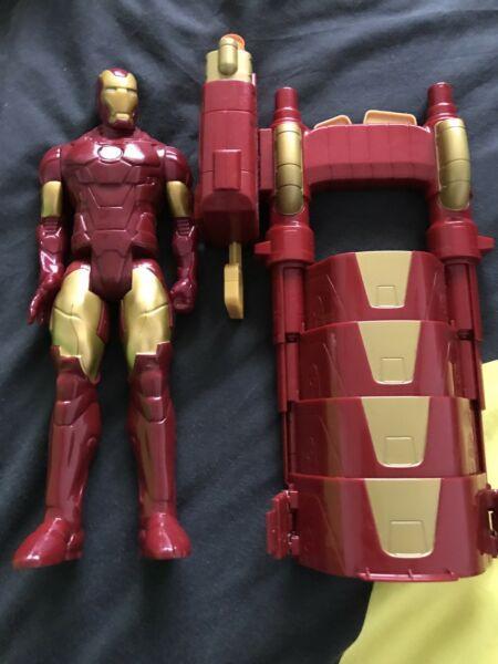 Iron Man figurine and iron man arm shooter