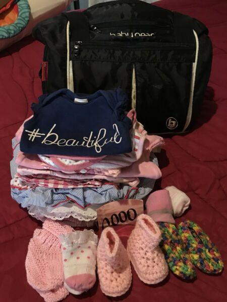 Baby bag & 0000 clothes