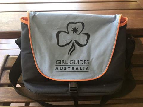 Girl Guide bag, cap and bucket hat