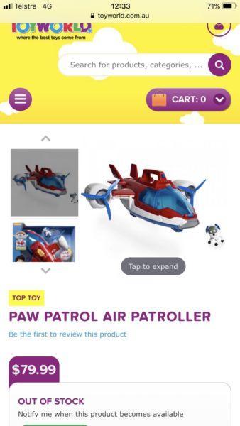 Paw patrol plane