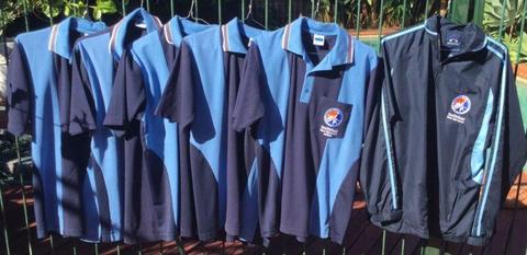 5 Smithfield high senior shirts & 1 spray jacket - near new