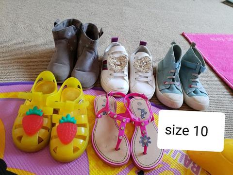 Size 9 and 10 girls shoes