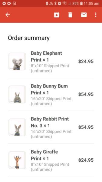 Nursery baby animal prints
