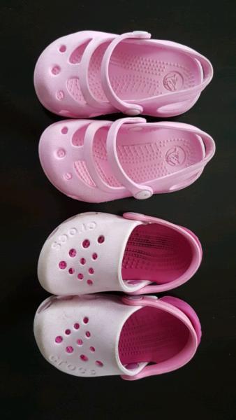 Girls Crocs x2 pairs (size 5)