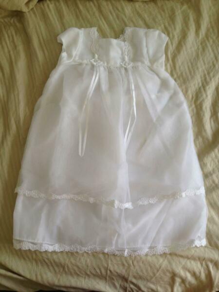2 piece - Christening Dress Bonnet