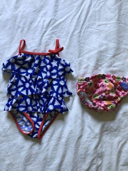 Swim nappy and swim costume 6-9 months