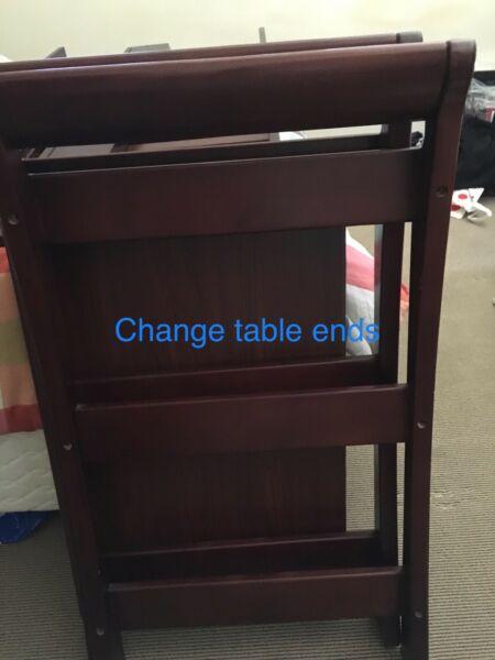 Cot and change table combo