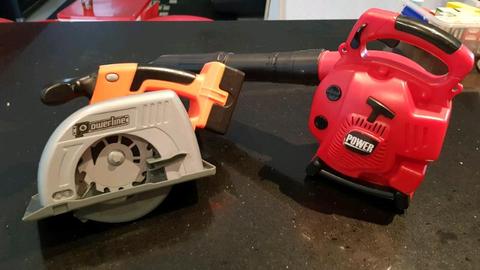 Kids Blower and circular saw tool toy hardware
