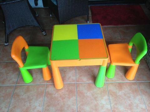 Lego Table and 2 chairs