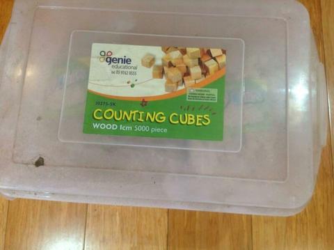 Wooden Counting Cubes