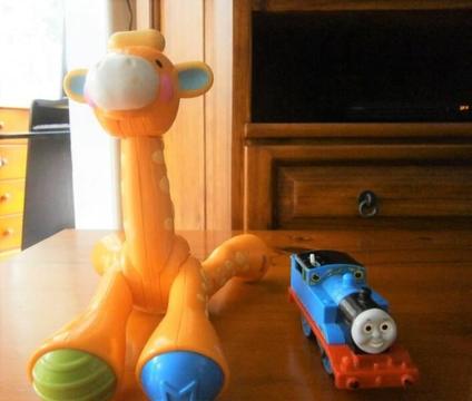 Timber Blocks $5, Toy Giraffe $10 & Thomas the Tank $1 for Sale