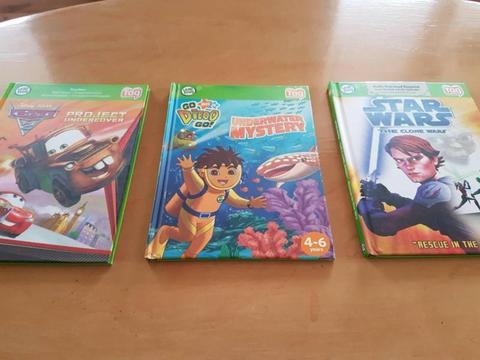 3x Tag Books from Leap Frog-Star Wars, Cars 2 and Go Diego Go!