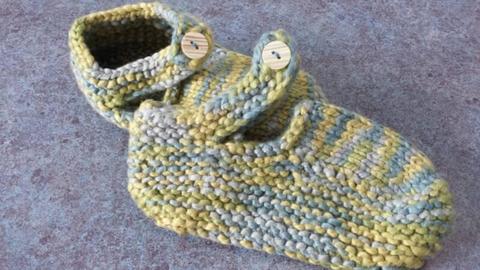 ORGANIC COTTON Slippers/Bed-socks/Booties 6mths