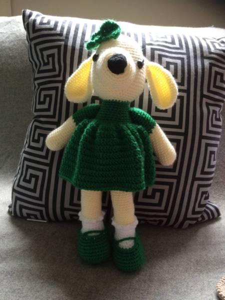 Crochet handmade toy - Cute puppies girl