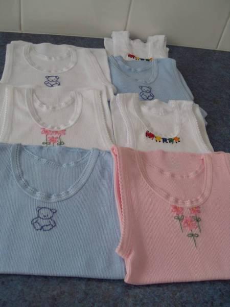 EMBROIDERED BABY SINGLETS