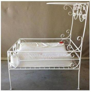 Wrought Iron Doll Cot
