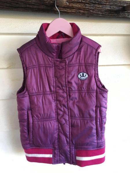 Thomas Cook girls vest - size 8 - Live to Ride horse on back
